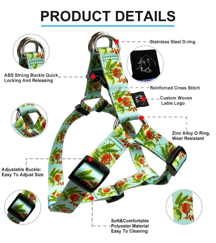 No Pull Reflective Pet Dog Harness Adjustable Dog Outside Walking Slip Lead Harness and Leash Set