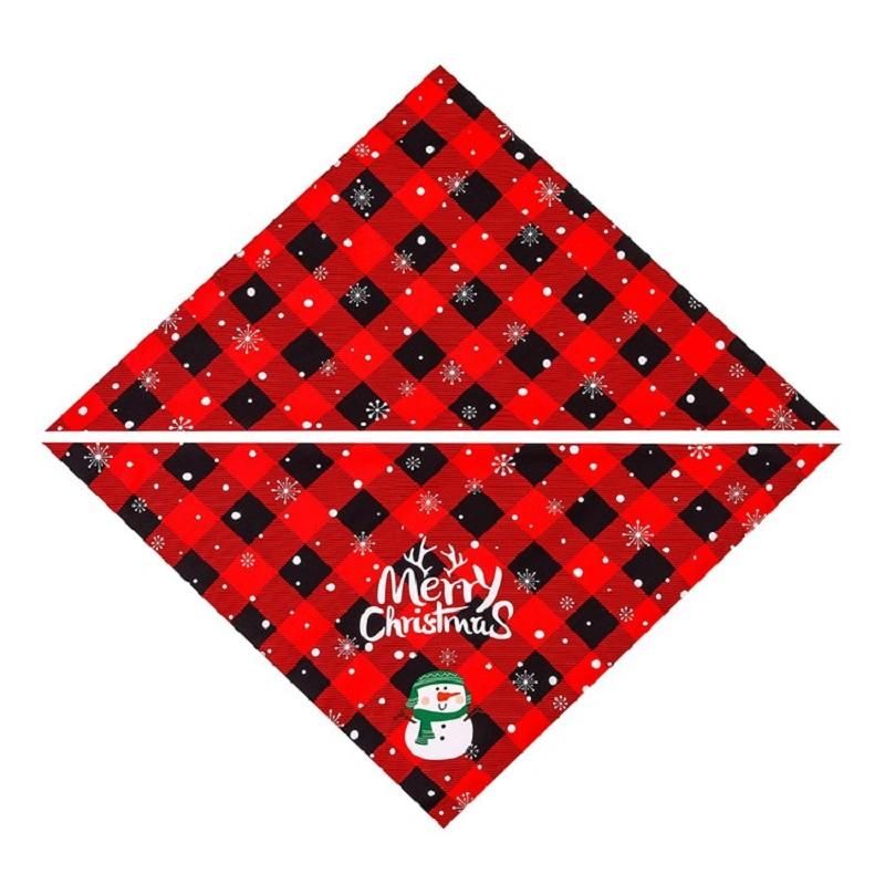 christmas Holiday Customized Printed Cotton Pet Bandanas