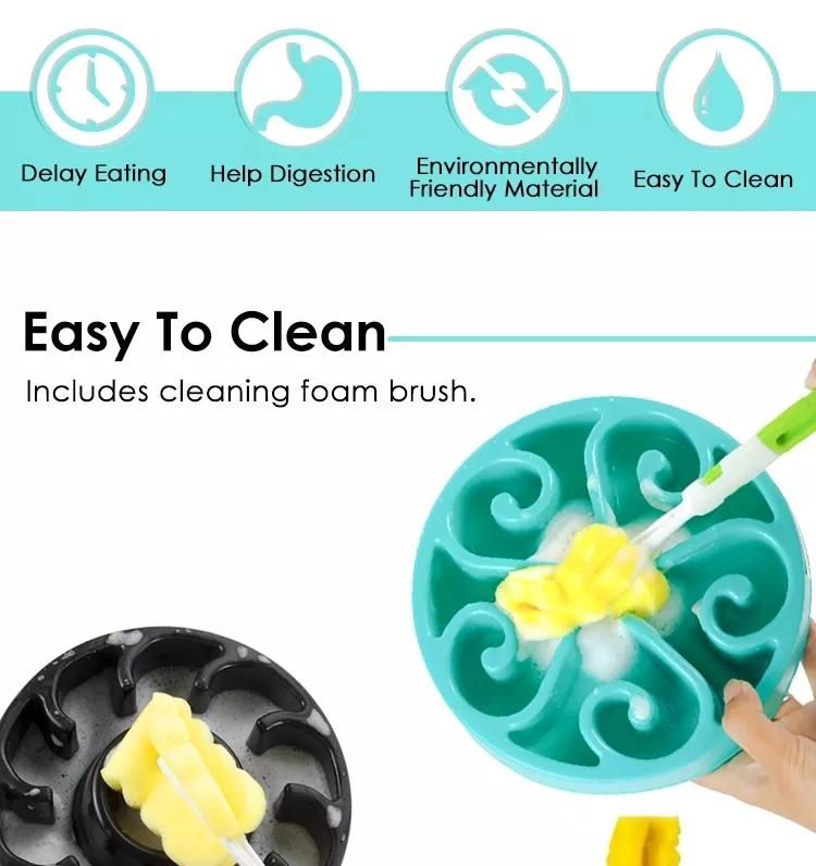 Wholesale Pet Food Bowl Dog Slow Feeder Dog Food Bowl Plastic Travel Outdoor Indoor Pet Feeding Bowl