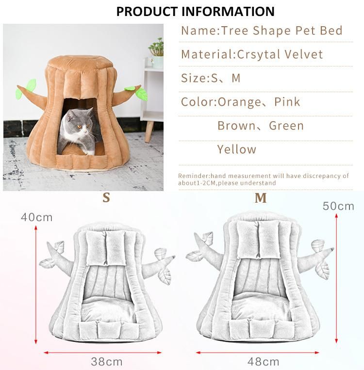 Comfortable Pet Bed Warm Pet Nest Tree Shape Pet Bed Dog Pet Dog Cat Products Cat House Pet Sofa