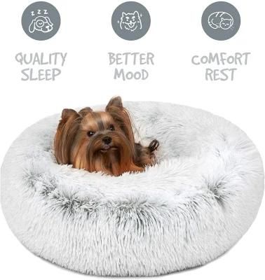 Self Warming Indoor Round Pillow Cuddler Dog Bed