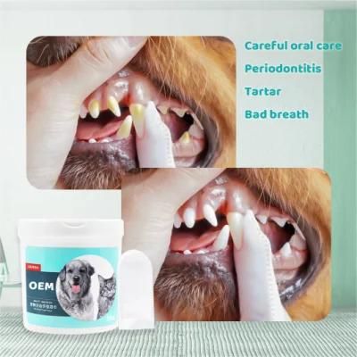 Alcohol-Free Pet Eye Stain Remover Pet Teeth Ear Cleaning Finger Wet Wipes Ome