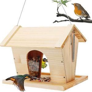 Hanging Outdoor Wooden Bird House