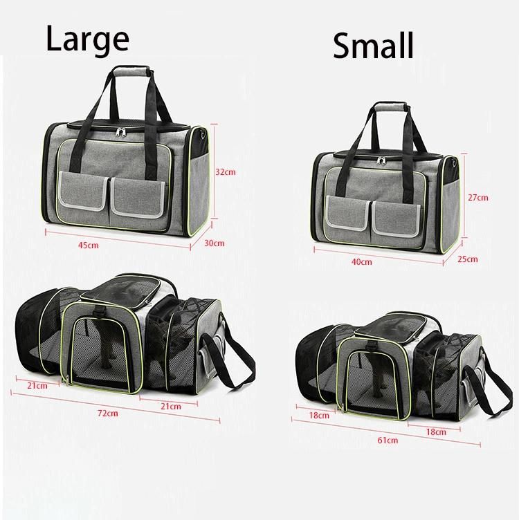 Airline Approved Expandable Large Carrier for Cats Travel Breathable Cat Carrier Bag