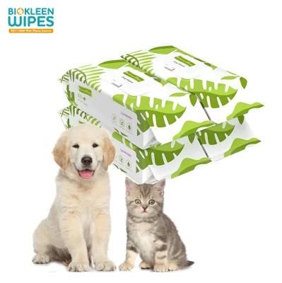 Biokleen Custom Best Biodegradable Bamboo Travel Size China Suppliers Manufacturers Small 200 Mega Value Big and Thick Pet Wipes for Dogs