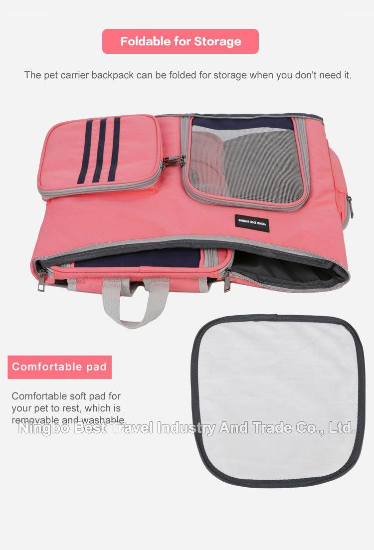 Travel Camping Small Cats Dog Backpack Carrier Bag Ventilated Breathable Pet Backpack