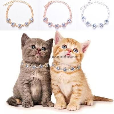Bling Diamond Dog Chain Necklace Cat Jewelry Pet Accessories Decoration Collar Rose Gold