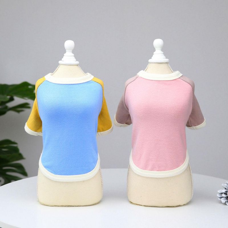 Wholesale Summer Cheap Cotton Simple Customized Color Pet Clothes Dog T Shirt Ropa PARA Mascotas