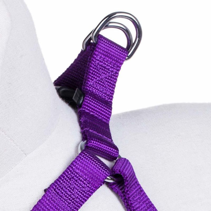 Classic Solid Dark Orchid Color Adjustable Dog Harness
