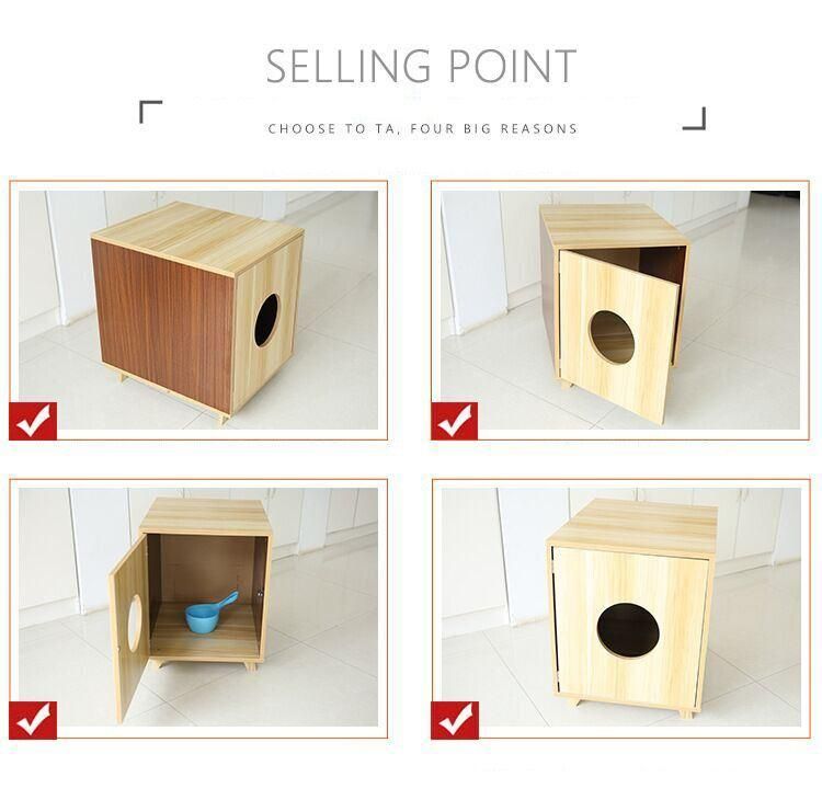 Wood Cat House Pet Home Furniture Cat Shelter Small Condo