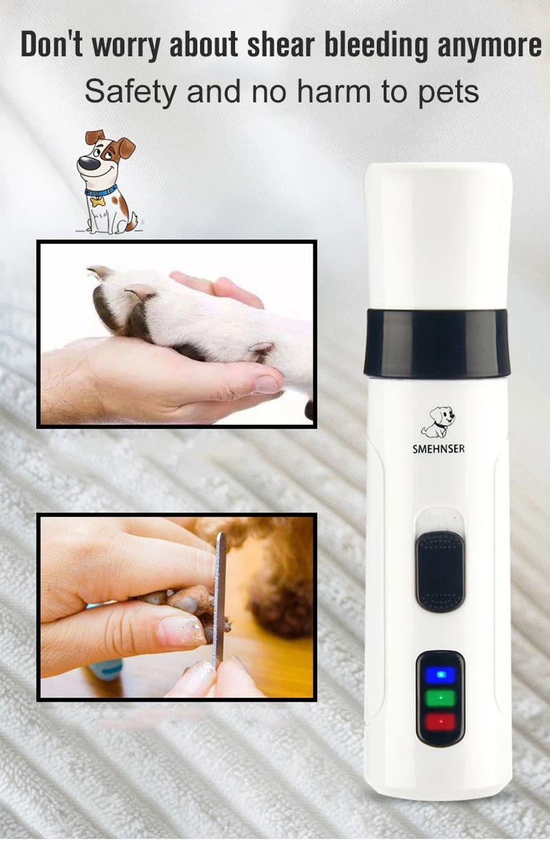 Electric Dog Nail Clippers Pet Paws Nail Grooming Trimmer Tools