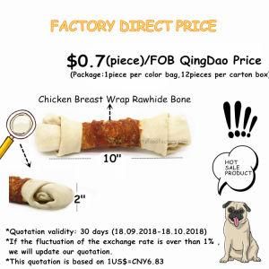 10 Inch Chicken Wrapped Bone Dry Pet Food Dog Chew Dog Snacks