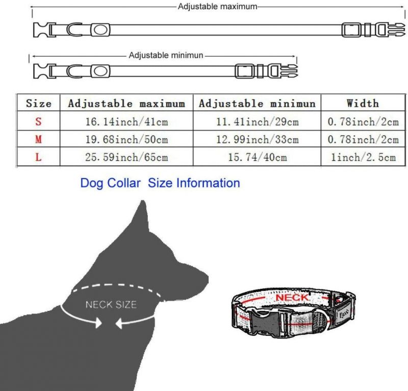 Floral Dog Collar Adjustable Flower Pattern Basic Dog Collar