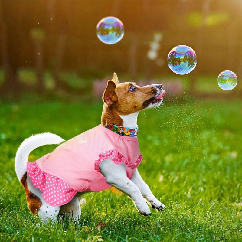 Cute Polka DOT Ribbon Cozy Sleeveless Dog Shirt Sundress Pet Dog Dress