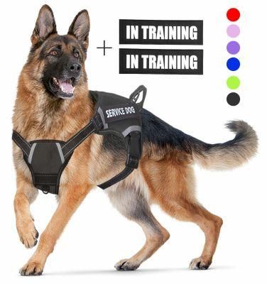 No-Pull Service Dog Harness K9 Harness Vest Reflective Trainging Gear for Small Medium Large
