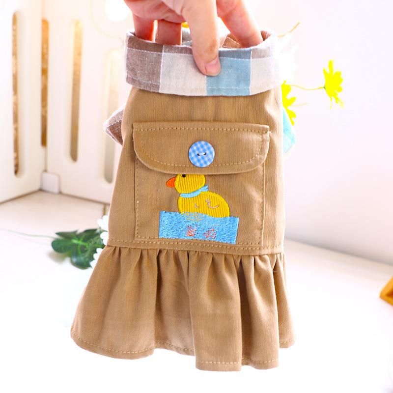 Hot Pet Apparel Luxury Four Seasons Small Dog Clothes Dress for Dogs with Pocket