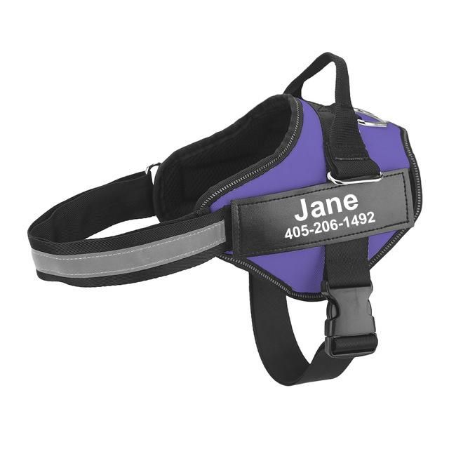 Dog Harness Nylon Adjustable Customize Dog Name for Dogs Vest