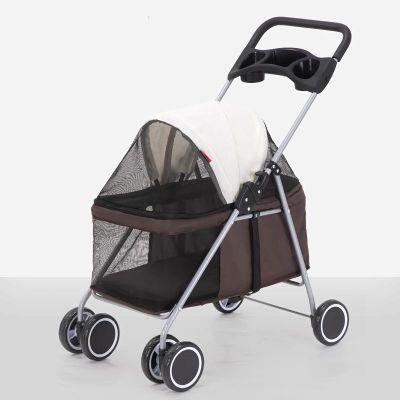 Wholesale Customization Dog Go out Trolley Pet Dog Stroller Separate Folding Car Portable Cat Pet Trolleys