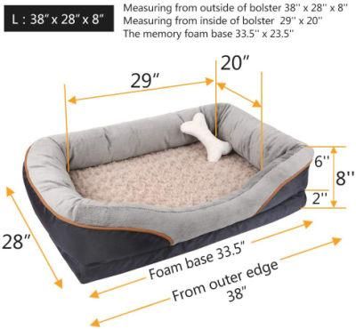 Orthopedic Sofa-Style Traditional Living Room Couch Pet Bed