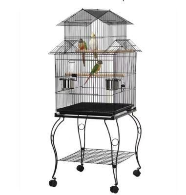 Customized OEM ODM Large Bird Parrot Cage White Metal Bird Cages Parrot Bird Cage