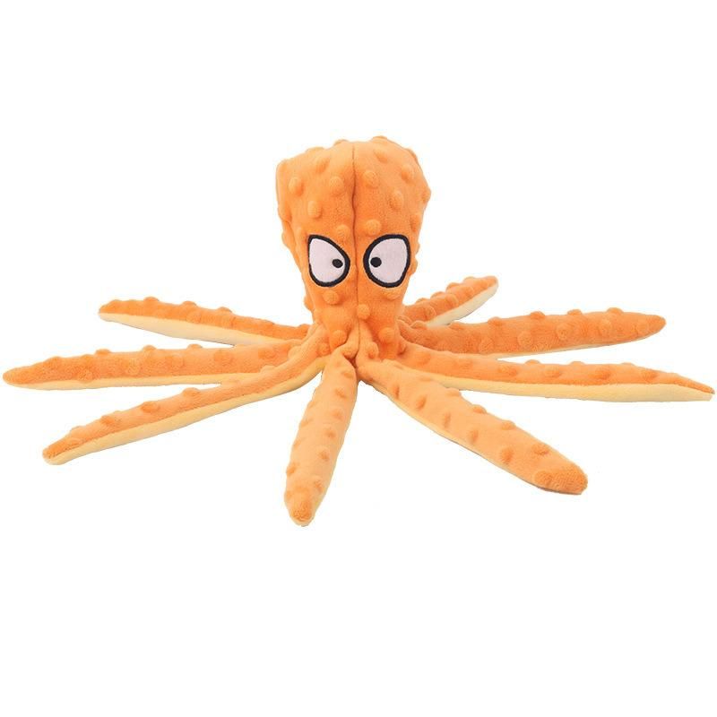 New Pet Plush Toy Octopus Skin Shell Dog Puzzle Bite Resistant Vocal Toys Octopus Pet Training Supplies