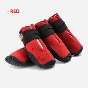Red Amazon Hot Sale Outdoor Anti Slip Pet Waterproof Pet Dog Shoes