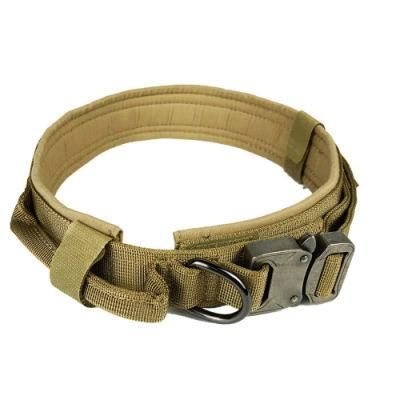 Adjustable Nylon Metal Snake Buckle Tactical Dog Collar