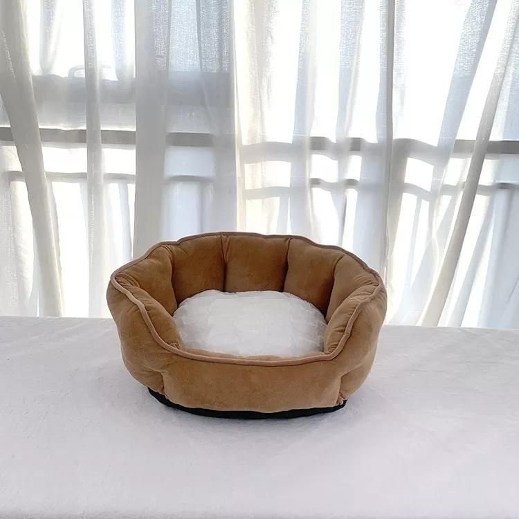 Luxury Winter Thickened Warm Sceptile Cat Cushion Pet Kennel Nest Cama Gato Mascotas Paras Plush Cuccia Gatto Tent Dog Shell Bed