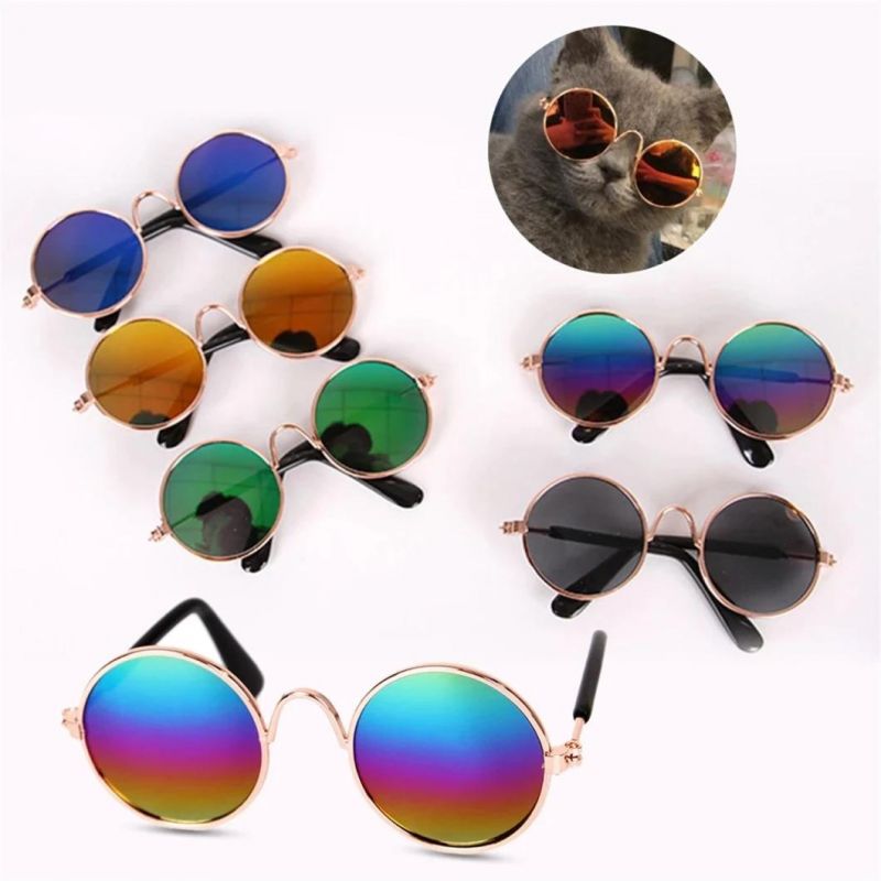 Dog Sunglasses Cat Pet Products Lovely Vintage Round Reflection Eyewear