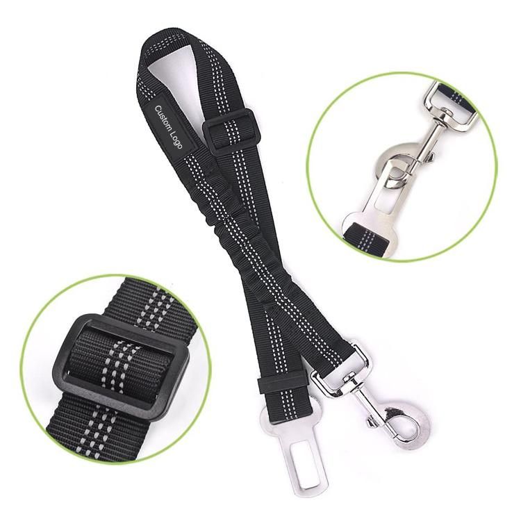 Durable Nylon Dog Seat Belt Reflective Elastic Bungee Leash