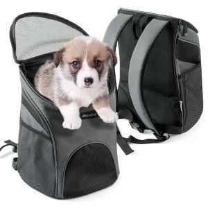 Custom Polyester Breathable Soft-Sided Outdoor Travel Dog Pet Backpack Carrier