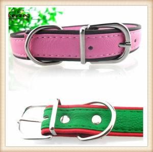 Color Blocking PU Dog Cat Collars/Pet Collar Leashes (KC0057)