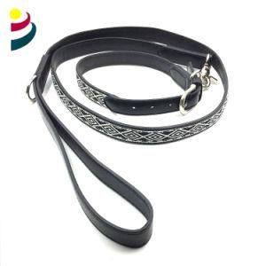 Leather Strap Dog Collar and Belt Leash