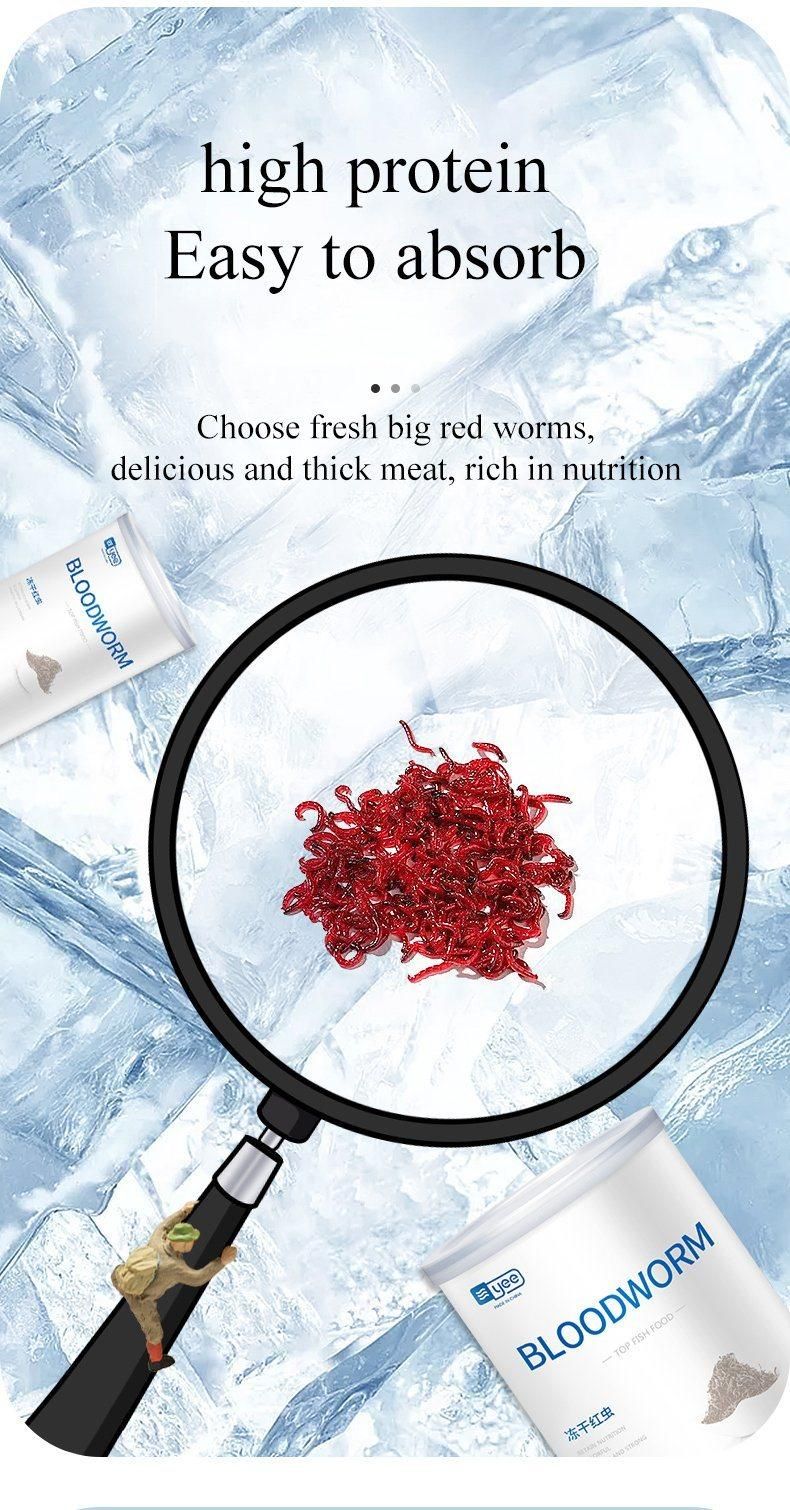 Yee Vacuum Freeze-Drying Natural Bloodworm High Protein Fish Nutrition Food