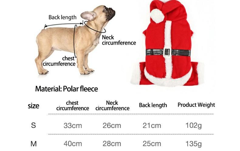 Wholesale Hoodie Cosplay Pet Clothes Santa Style Christmas Dog Costume for Dog Cat