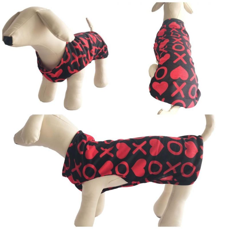 Valentine Day Ox Vest Dog Accessories Apparel Pet Clothes
