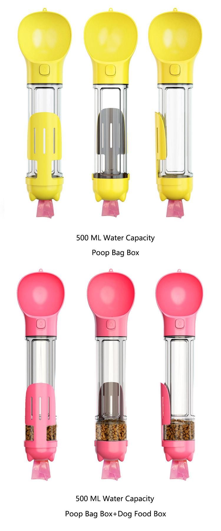 New Design Iron Plastic Cups Leak Proof Dog Portable Travel Pet Water Bottle