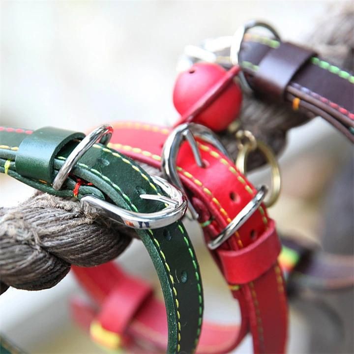Ea046 Vegetable Tanned Leather Fashion Supplies Pet Collars Blank Customized Puppy Buckle Wide Waterproof Adjustable for Dog Collar Custom Leather