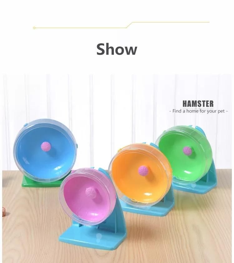 Wholesale High Quality Plastic Small Pet Hamster Toy Running Wheel Bracket Silent Running Hamster Wheel