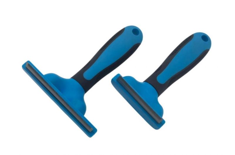 Pet Grooming Products Hair Comb Brush Rake Grooming Self Cleaning Slicker Open Knot Shaving Pet Detangling Comb Grooming Tool Blue-L