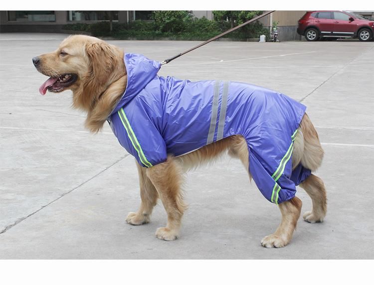 OEM Outdoor Reflective Waterproof Dog Raincoat Pet Rain Coat Clothes