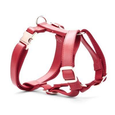 2022 Hot Selling Custom Luxury Adjustable Vest PU Leather Dog Harness