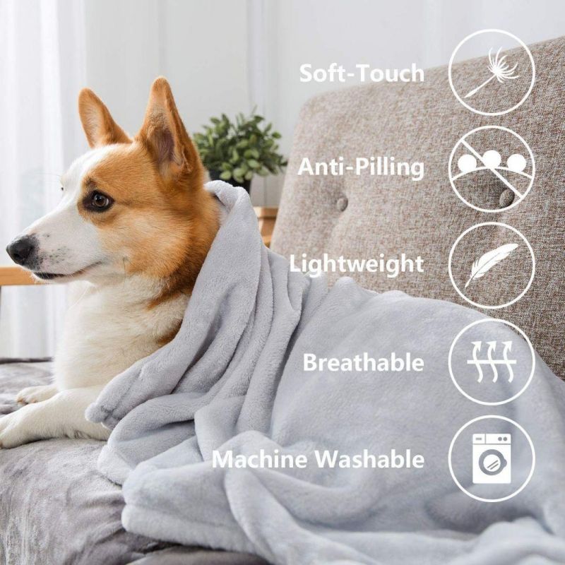 Dog Blanket for Large Medium Small Dogs Super Soft Flannel Fleece Pet Blanket