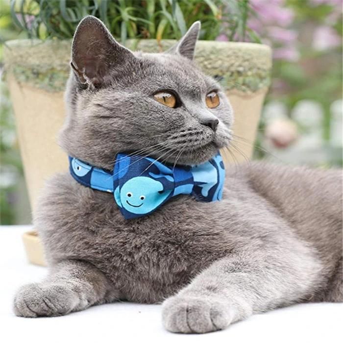 Wholesale Adjustable Bowtie Dog Collar with Metal D Ring