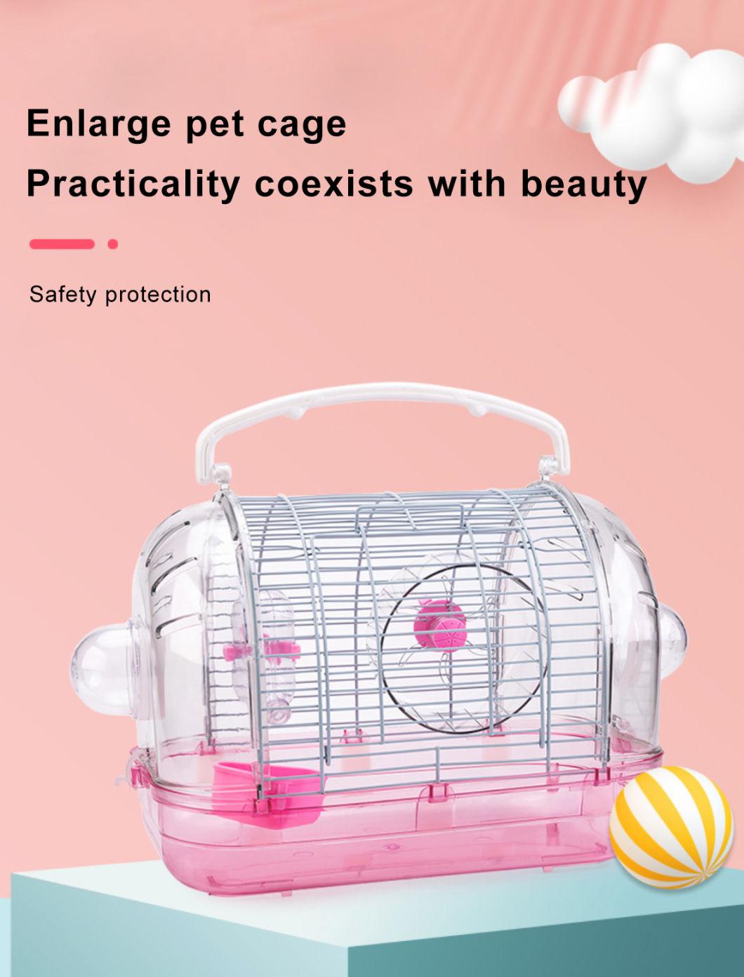 Three Colors Plastic Acrylic Rabbit Cage Pet Cage Hamster Grande