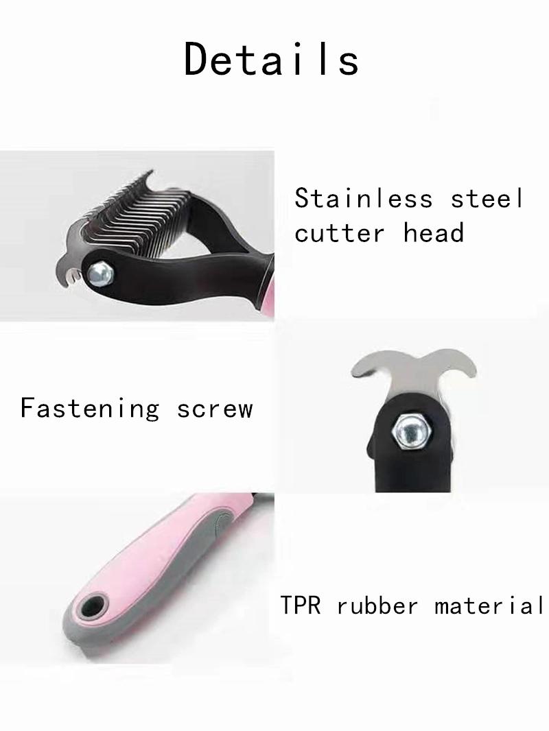 Pet Stainless Double-Sided Brush Cat Dog Hair Removal Comb