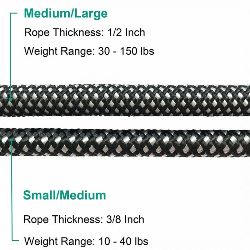 Thick Durable Nylon Dog Training Pet Rope Leash 5 or 6 Feet with The Soft Handle and Light Weight - for Small Medium Large Dogs
