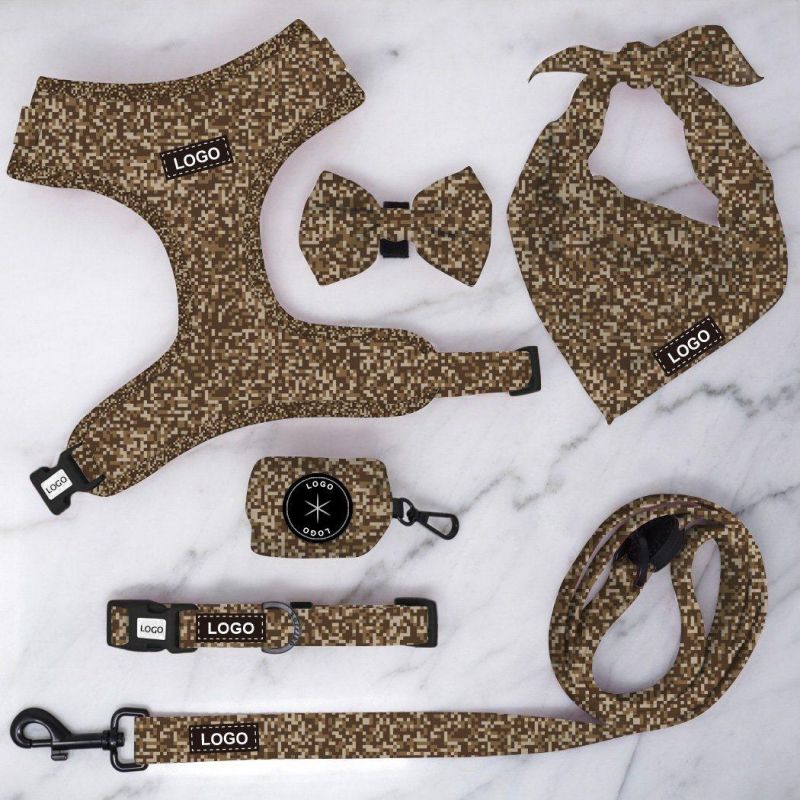 Pet Accessories Fashion Colorful Luxury Collar Leash Harnewss Set Metal Buckle