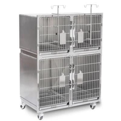 Hospital Clinic Foster Veterinary Animal Stainless Steel Cage Pet Vet Dog Cage