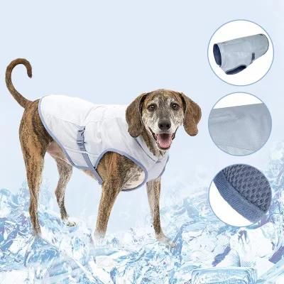 Luxury Hunting Training Camping Adjustable Evaporation Breathable Mesh Reflective Pet Dog Ice Cooling Vest Harness Cooler Jacket